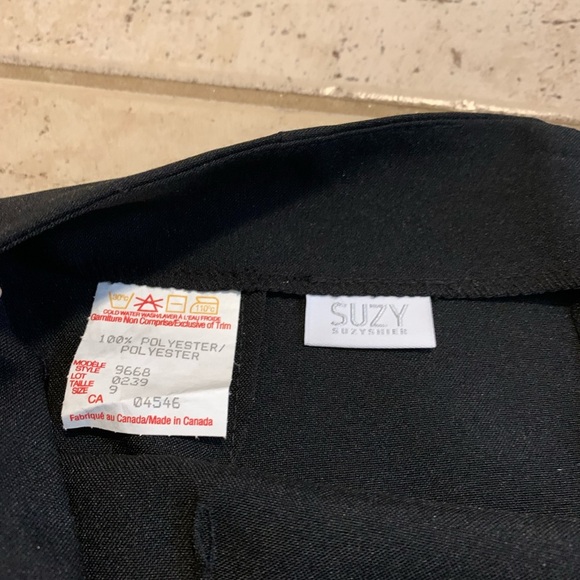 Vintage 90s Y2K Suzy Shier Black Mini Pencil Skirt Size 9 - Picture 2 of 5